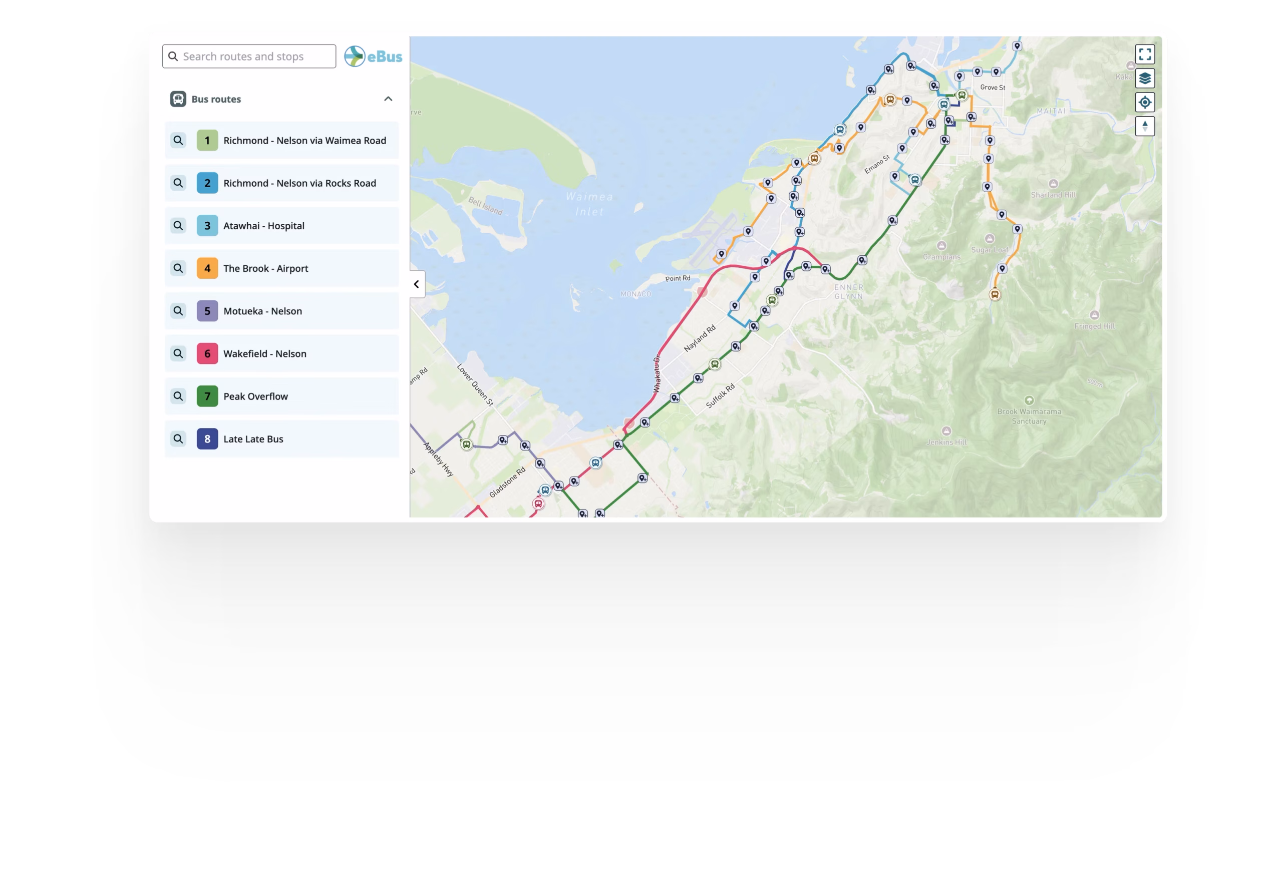 Ride Guide route map embedded in a website
